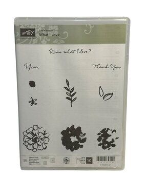NIB Stampin’ Up! What I Love 10-Piece Photopolymer Logo Stamp Set Sale-A-Bration
